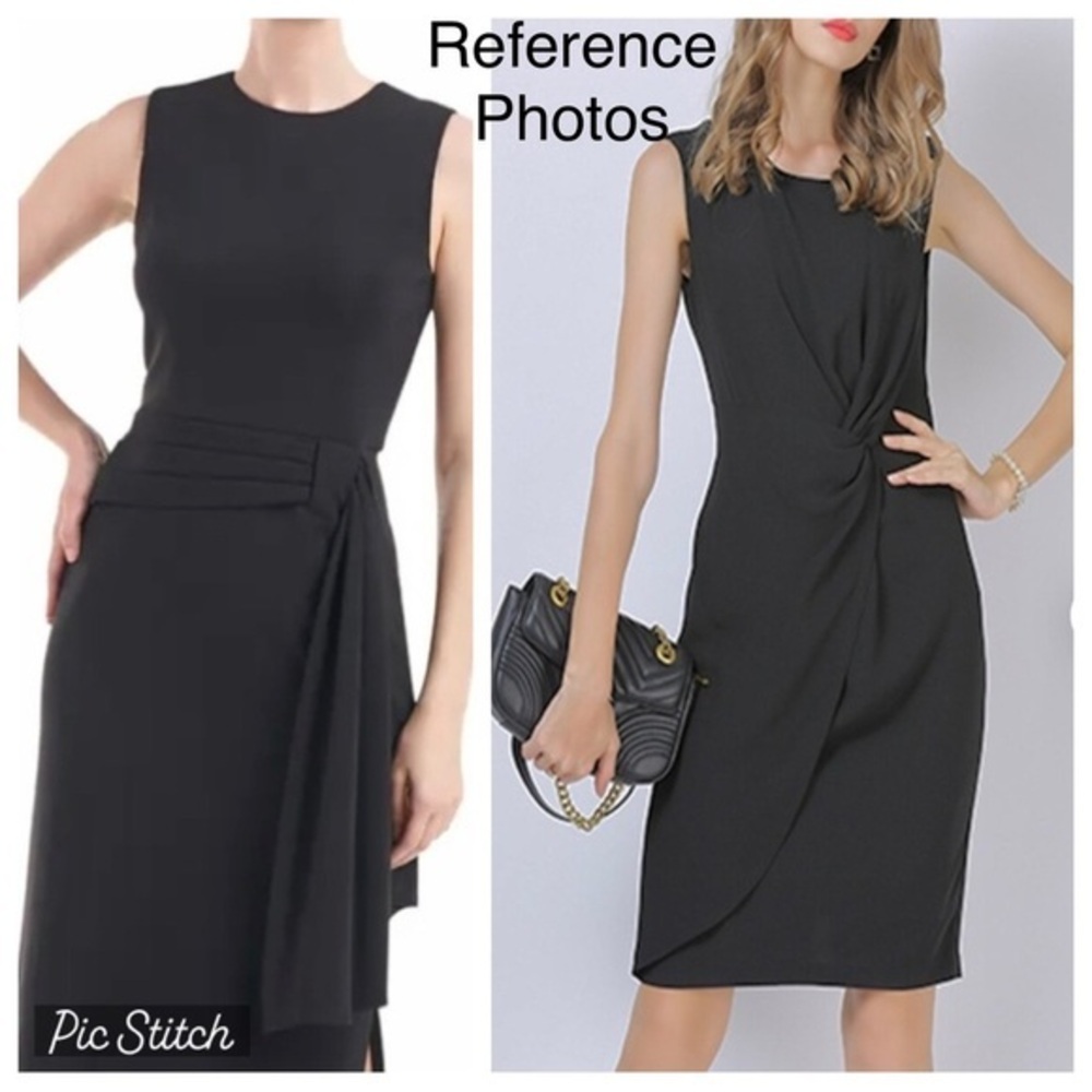 NWT Calvin Klein Ruched Pleated Front Dress